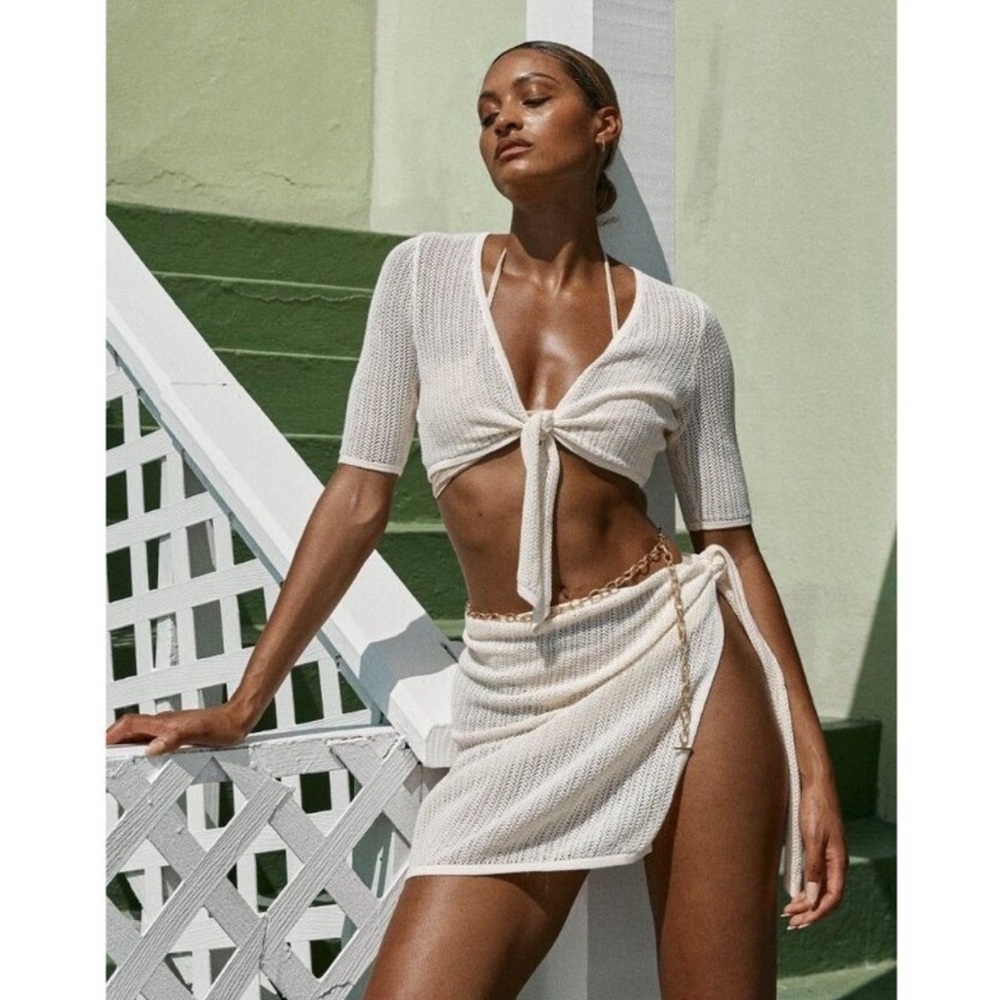 Monday Swim - Nassau Crochet Top - Ivory NWT